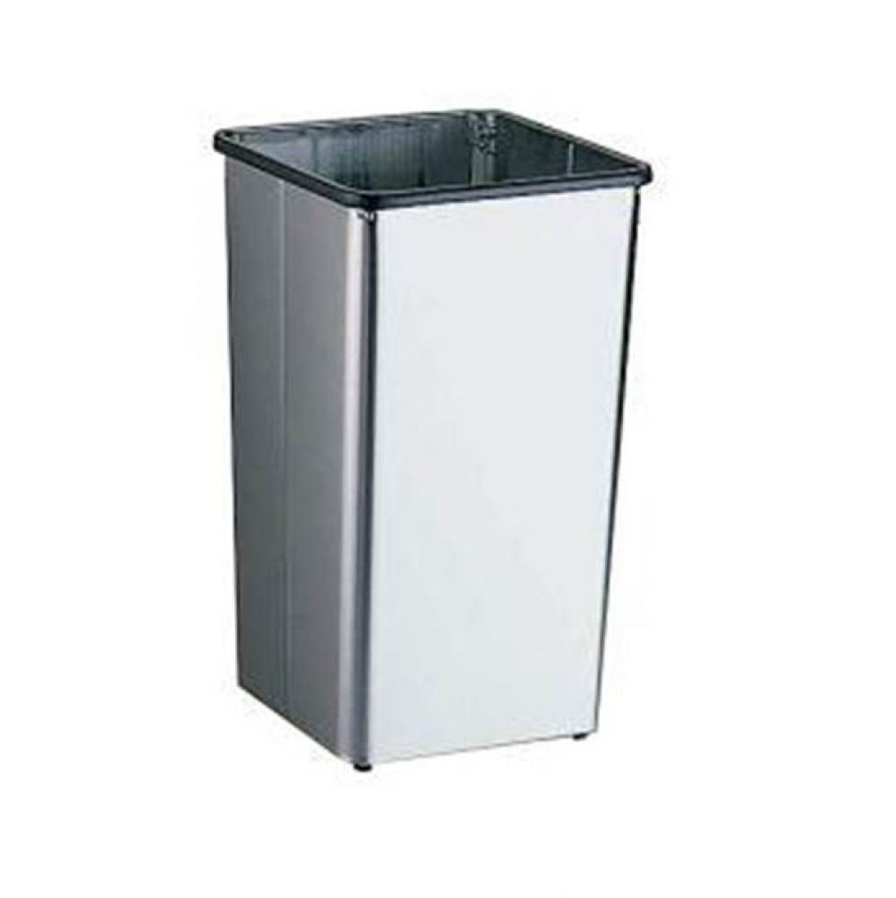 Waste Receptacle With Open Top, 13-Gallon