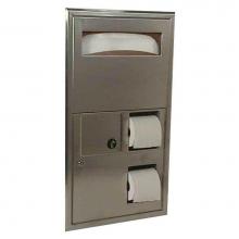 Bobrick 3574 - Seat-Cover Dispenser, Sanitary Napkin Disposal And Toilet Tissue Dispenser