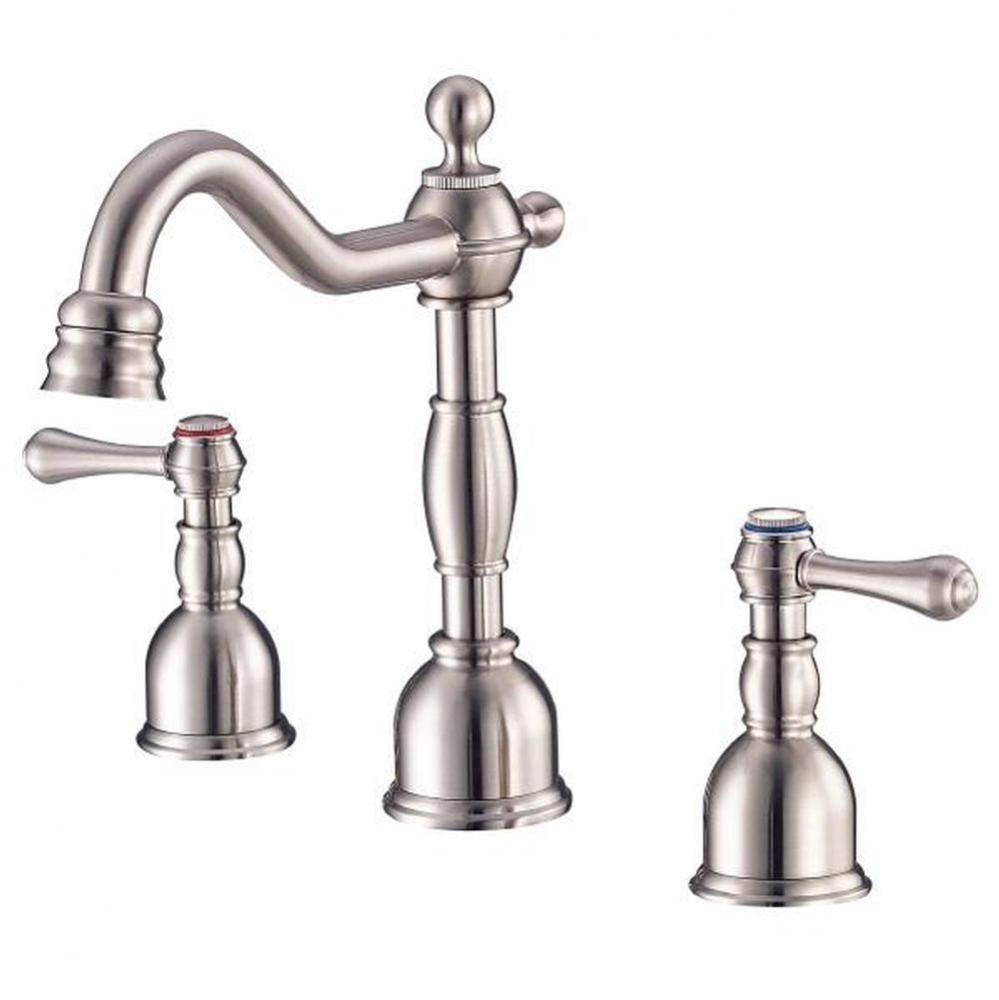 Opulence 2H Mini-Widespread Lavatory Faucet w/ Metal Touch Down Drain 1.2gpm Brushed