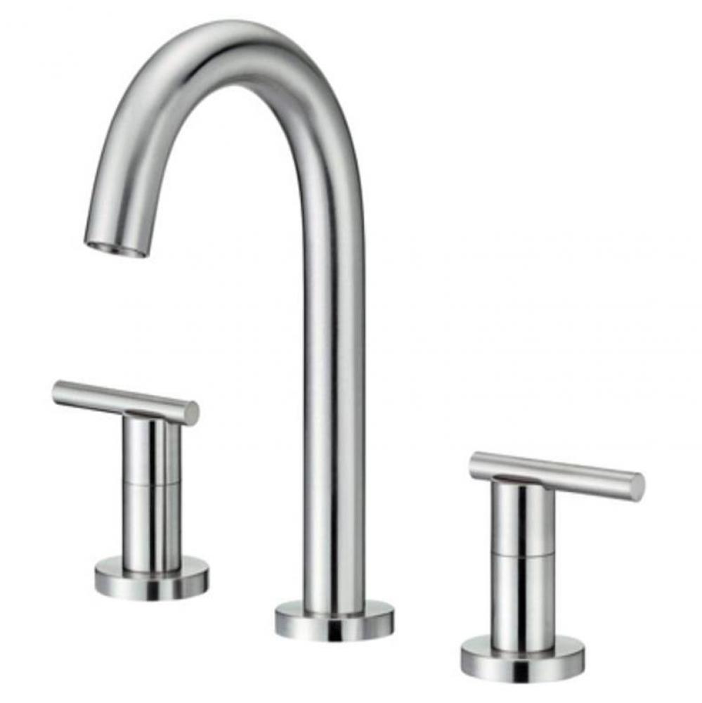 Parma Trim Line 2H Mini-Widespread Lavatory Faucet w/ Metal Touch Down Drain 1.2gpm Brushed