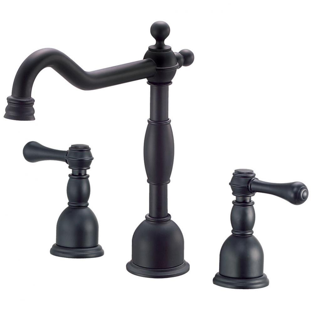 Opulence 2H Widespread Lavatory Faucet w/ Metal Touch Down Drain 1.2gpm Satin