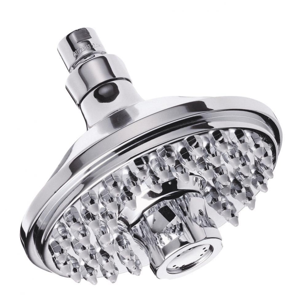 Double Round 6'' 2 Function Showerhead 2.5gpm