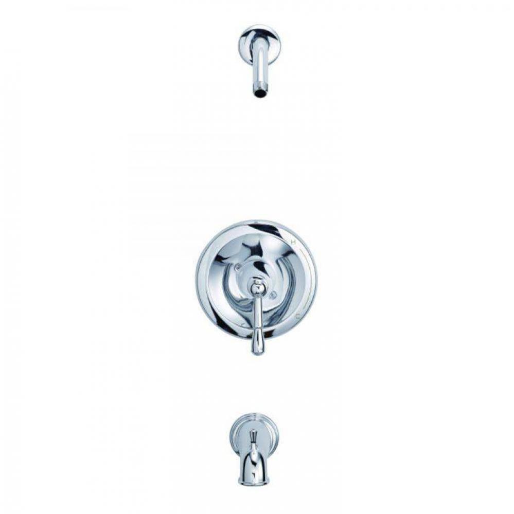 Eastham 1H Tub and Shower Trim Kit and Treysta Cartridge w/ Diverted On Spout Less Showerhead