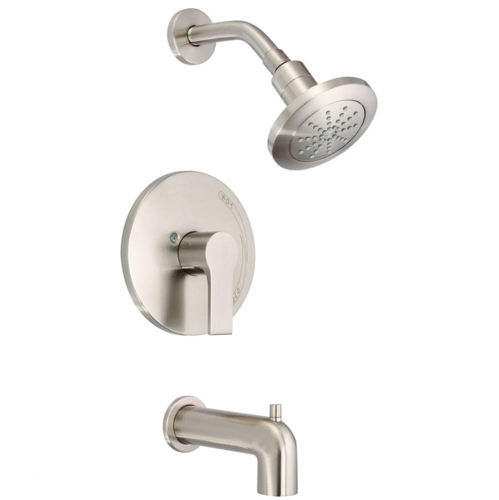 South Shore 1H Tub & Shower Trim Kit w/ Diverter on Spout 1.75gpm Brushed