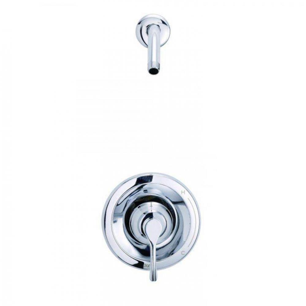 Antioch 1H Shower Only Trim Kit and Treysta Cartridge Less Showerhead Tumbled