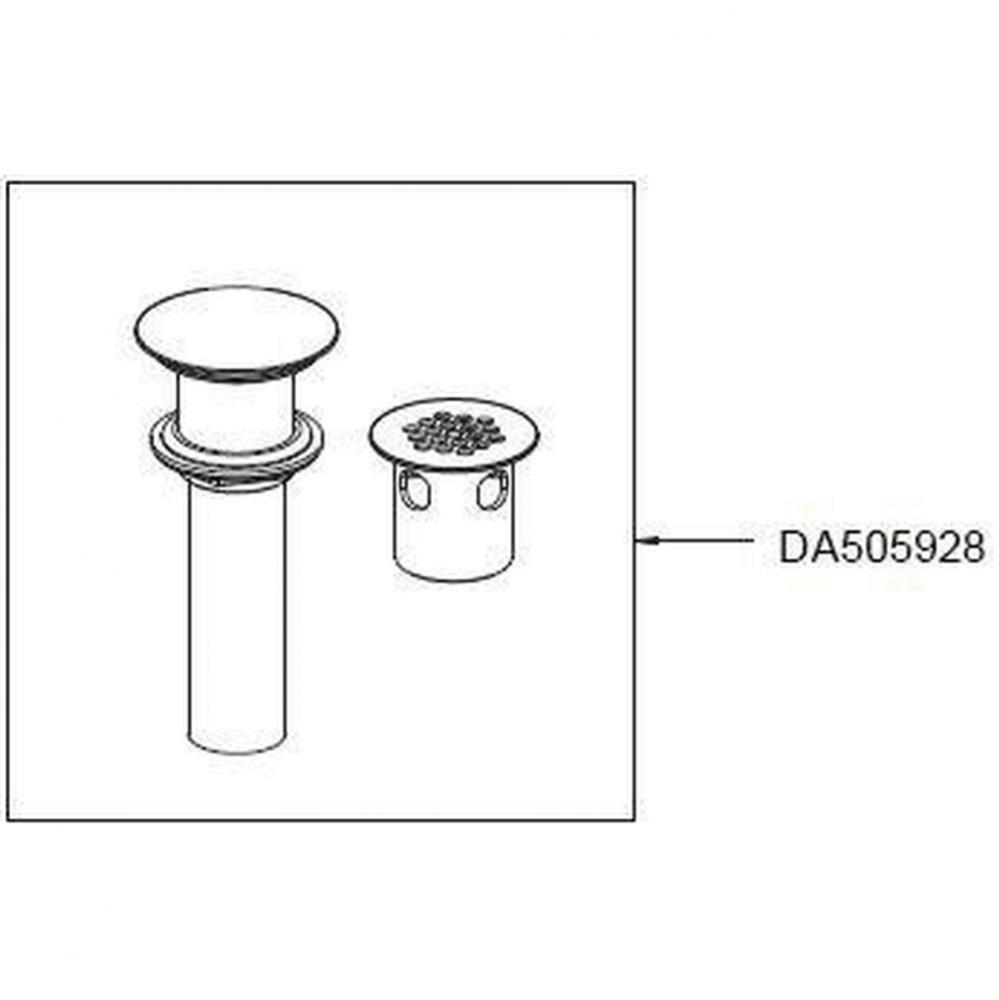 1 1/4'' Grid Strainer with or without Overflow Tumbled