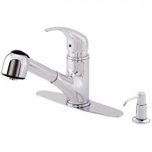 Danze D454412 - Melrose 1H Pull-Out Kitchen Faucet w/ Soap Dispenser 1.75gpm
