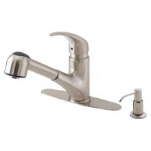 Danze D454412SS - Melrose 1H Pull-Out Kitchen Faucet w/ Soap Dispenser 1.75gpm Stainless