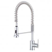 Danze D455058 - Parma Pre-Rinse 1H Spring Spout Kitchen Faucet 1.75gpm Aeration/2.2gpm Spray
