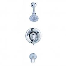 Danze D500122BRTC - Antioch 1H Tub and Shower Trim Kit w/ Diverted On Spout and Treysta Cartridge 1.75gpm Tumbled