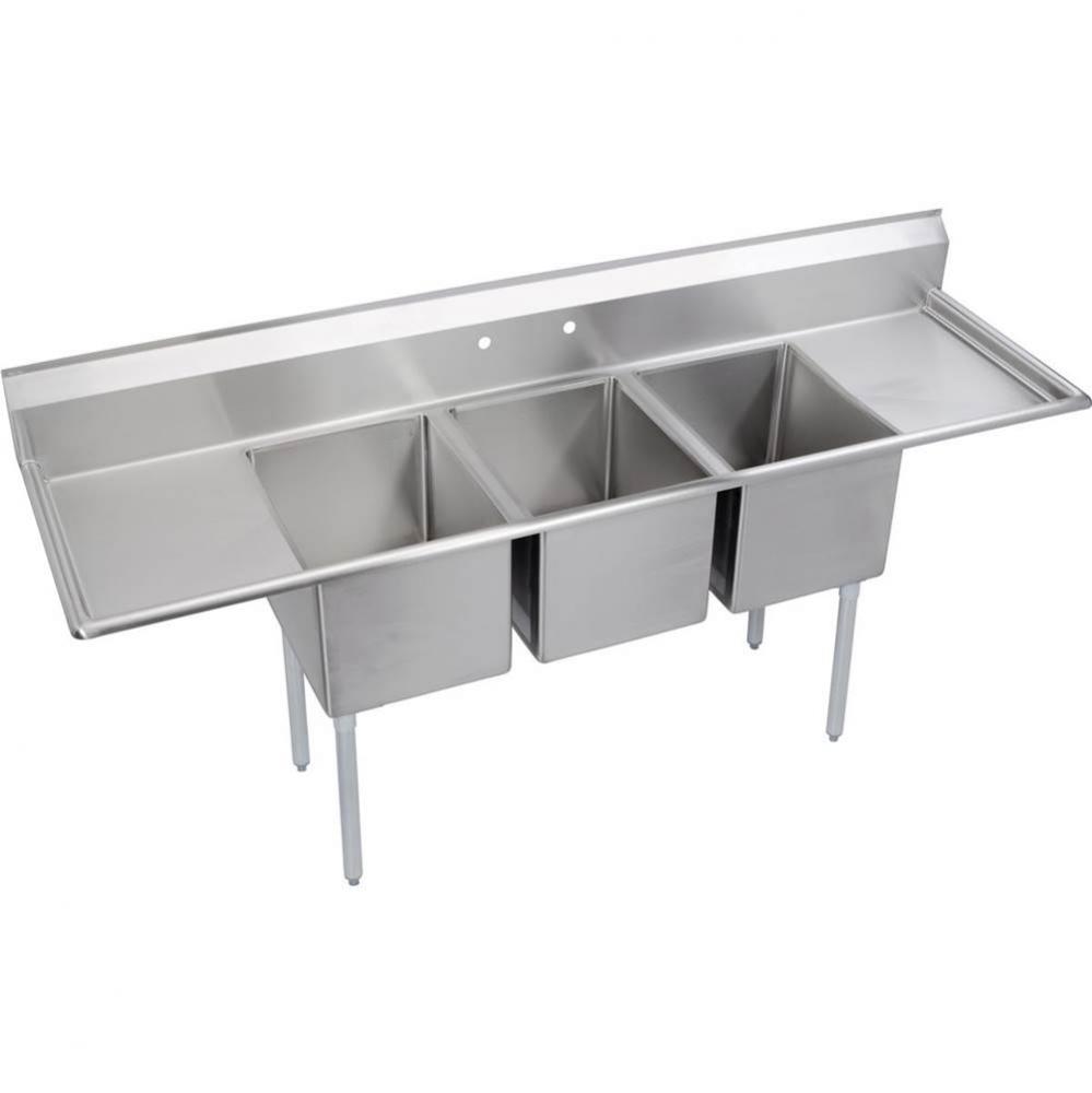 Dependabilt Stainless Steel 88'' x 25-13/16'' x 44-3/4'' 16 Gauge Th