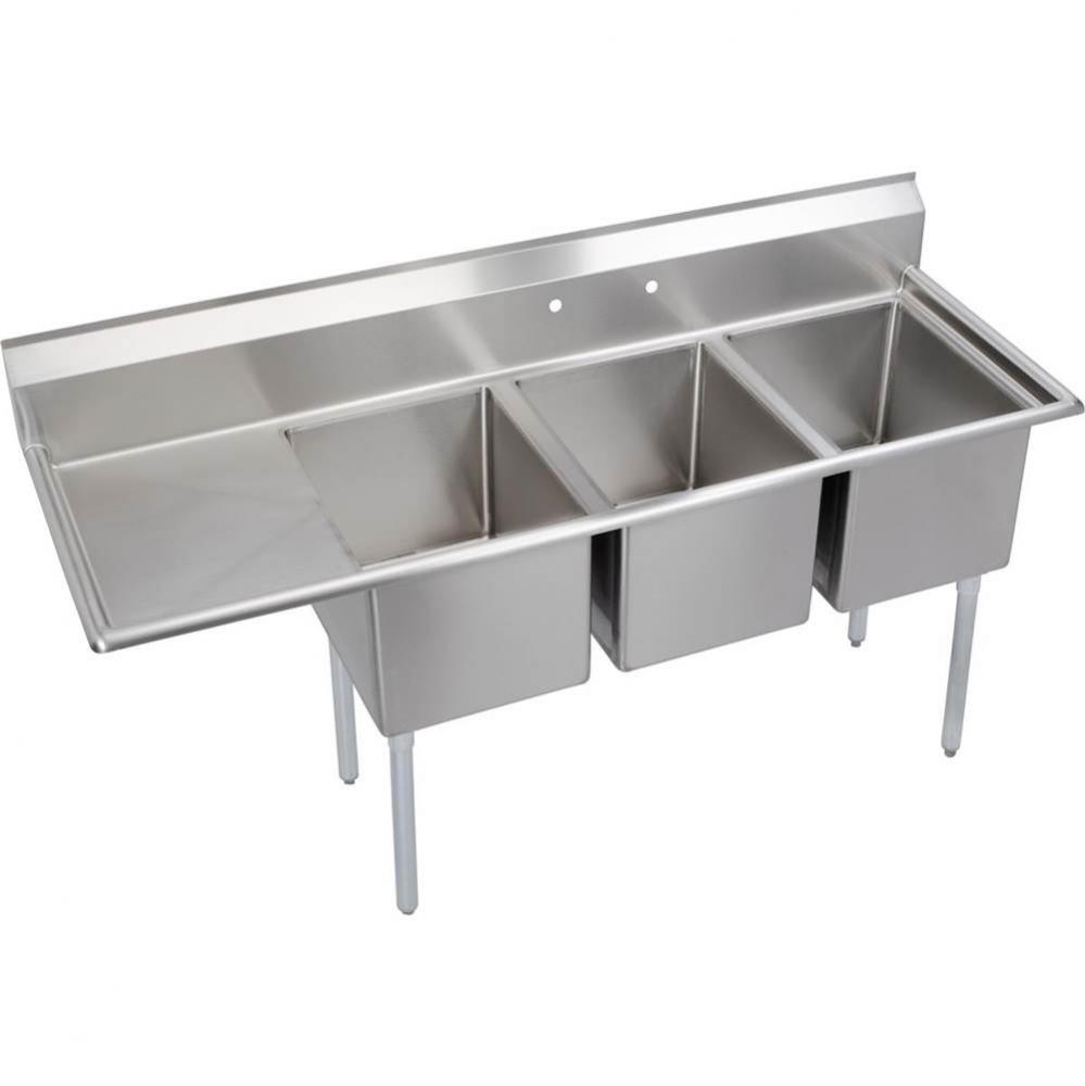 Dependabilt Stainless Steel 72-1/2'' x 25-13/16'' x 43-3/4'' 16 Gaug