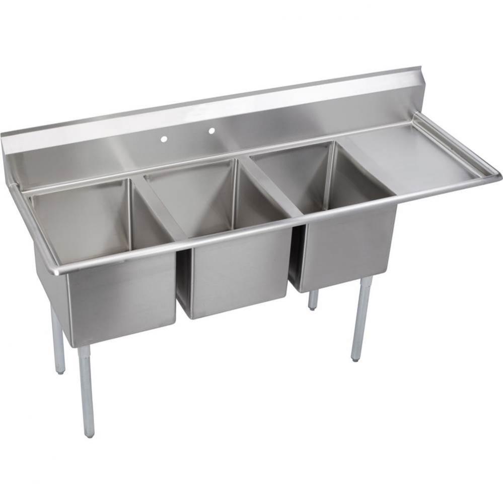 Dependabilt Stainless Steel 72-1/2'' x 25-13/16'' x 43-3/4'' 16 Gaug