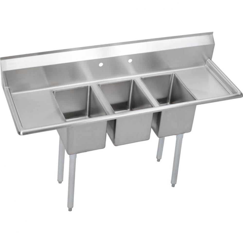 Dependabilt Stainless Steel 58'' x 19-13/16'' x 43-3/4'' 16 Gauge Th