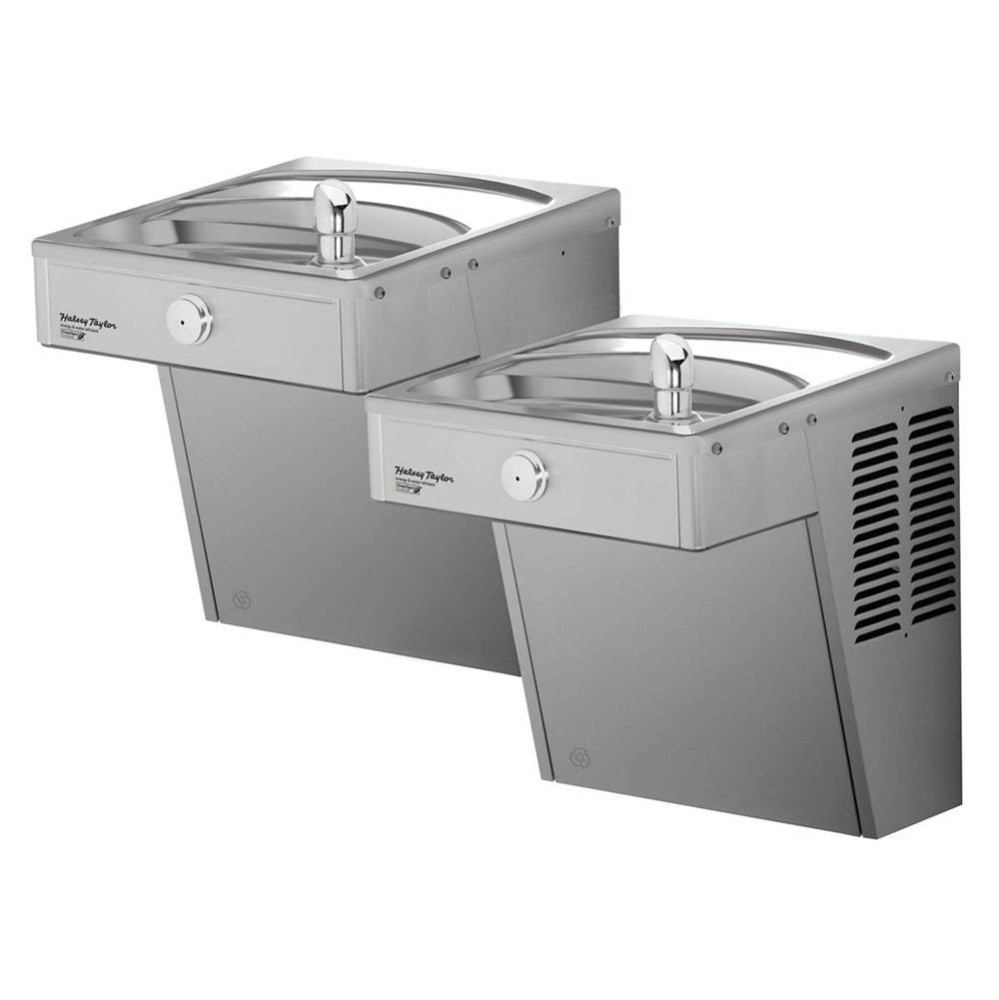 Wall Mount Vandal-Resistant GreenSpec Bi-Level ADA Cooler Non-Filtered Refrigerated Stainless