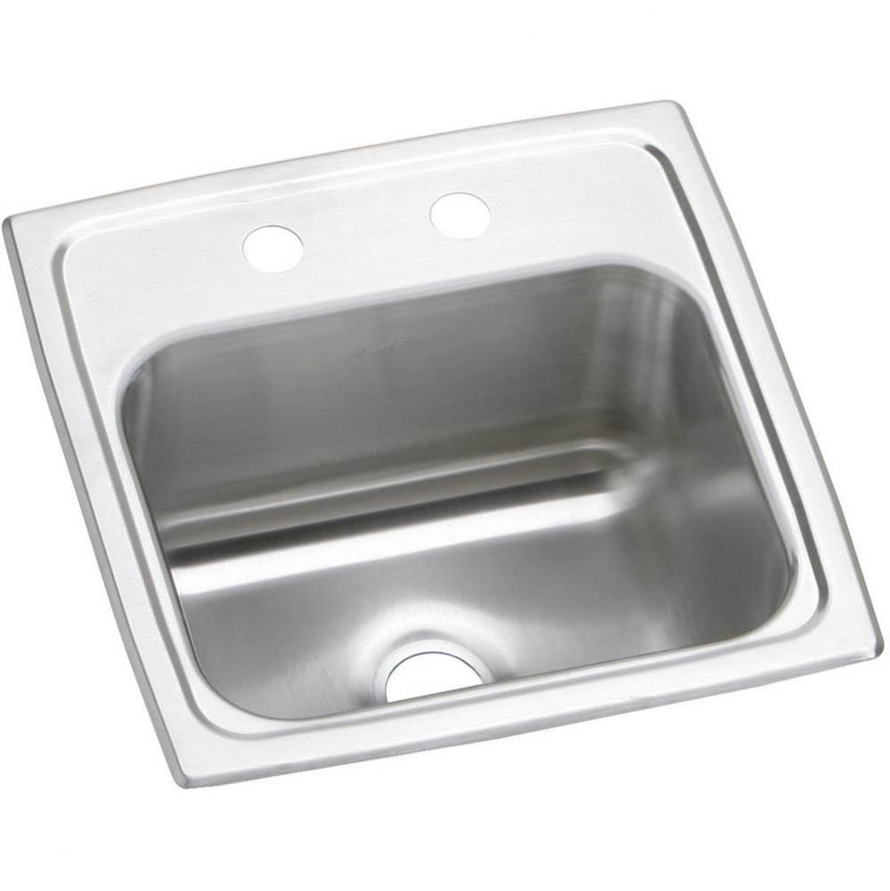 Celebrity Stainless Steel 15'' x 15'' x 6-1/8'', 0-Hole Single Bowl