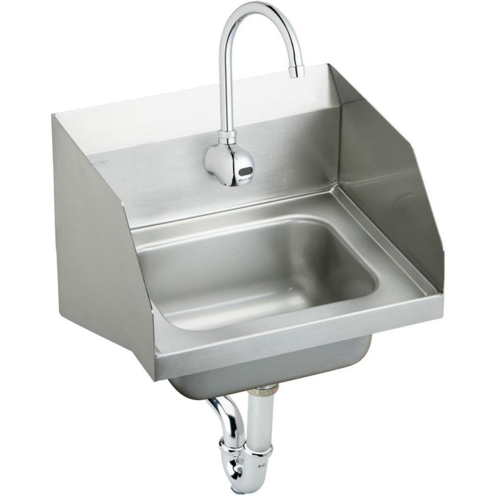 Stainless Steel 16-3/4'' x 15-1/2'' x 13'', Single Bowl Wall Hung Ha