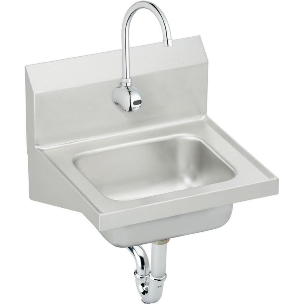 Stainless Steel 16-3/4'' x 15-1/2'' x 13'', Single Bowl Wall Hung Ha