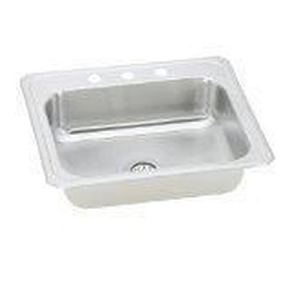 20 Gauge 25'' X 21.25'' X 6.875'' Single Bowl Sink