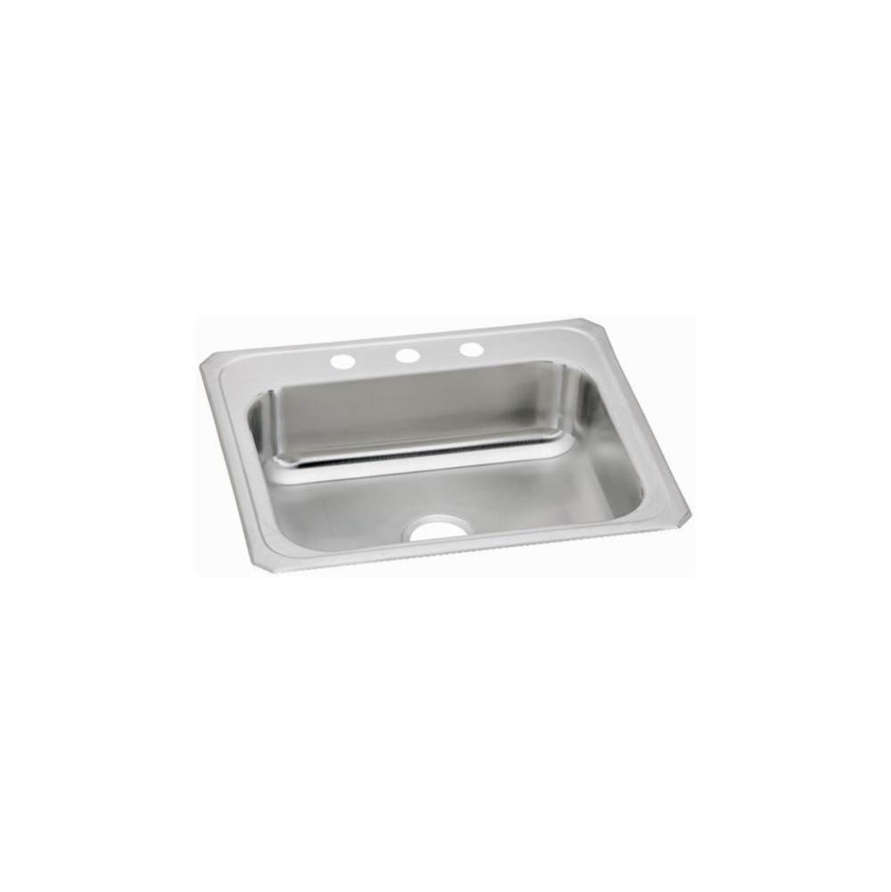 Celebrity Stainless Steel 31'' x 22'' x 6-7/8'', 3-Hole Single Bowl