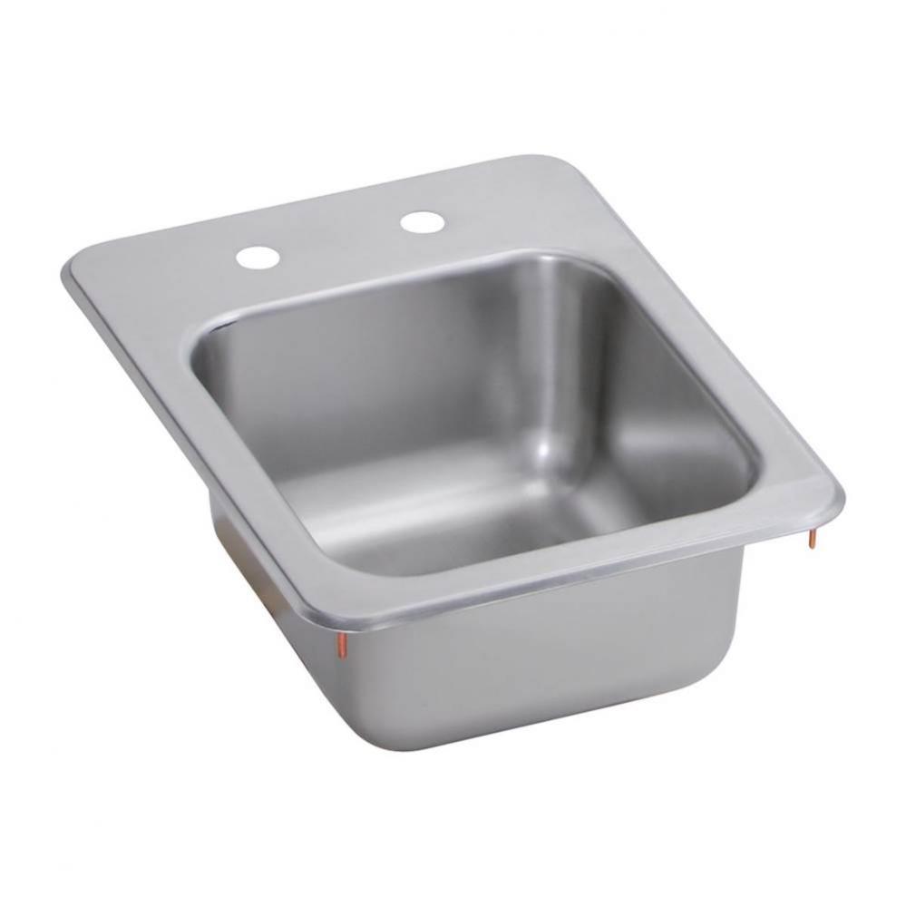 Stainless Steel 13'' x 17'' x 6'' 18 Gauge One Compartment Drop-In S