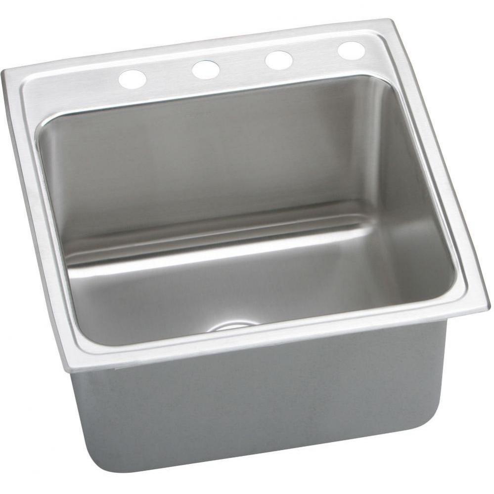 Lustertone Classic Stainless Steel 22'' x 22'' x 10-1/8'', 1-Hole Si
