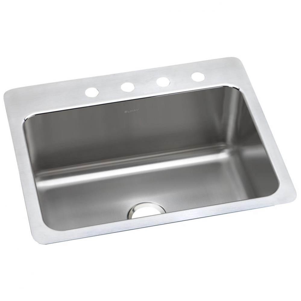 Lustertone Classic Stainless Steel 27'' x 22'' x 10'', 1-Hole Single