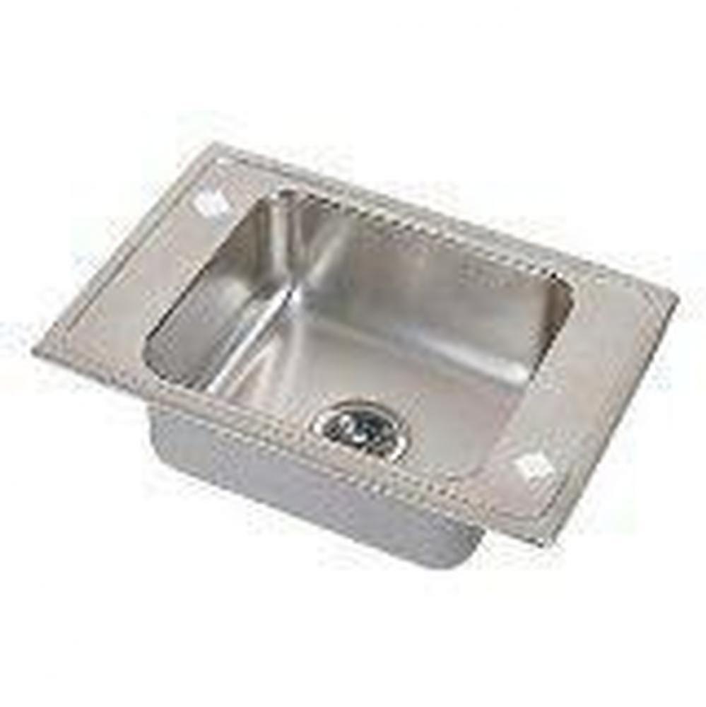 18 Gauge Stainless Steel 25'' x 17'' x 5'' Single Bowl Drop-in Sink