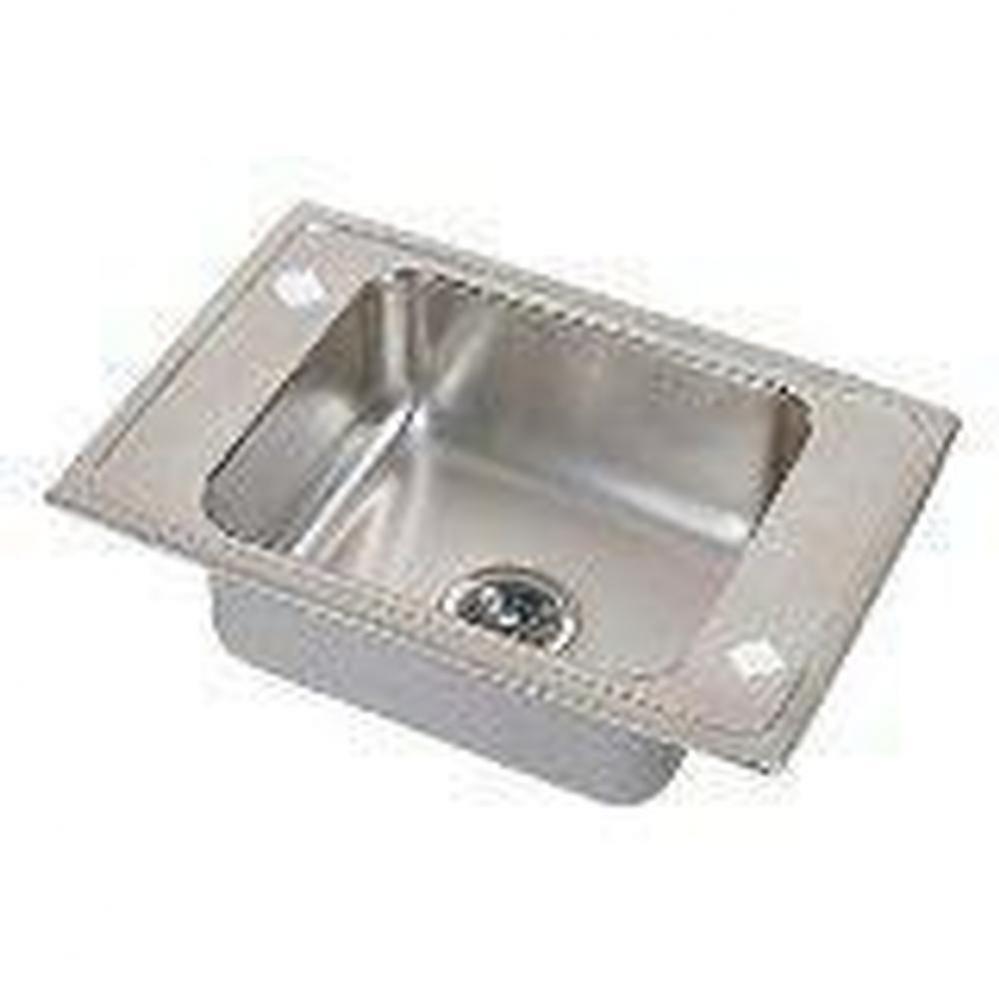 18 Gauge 25'' X 17'' X 6.5'' Single Bowl Sink