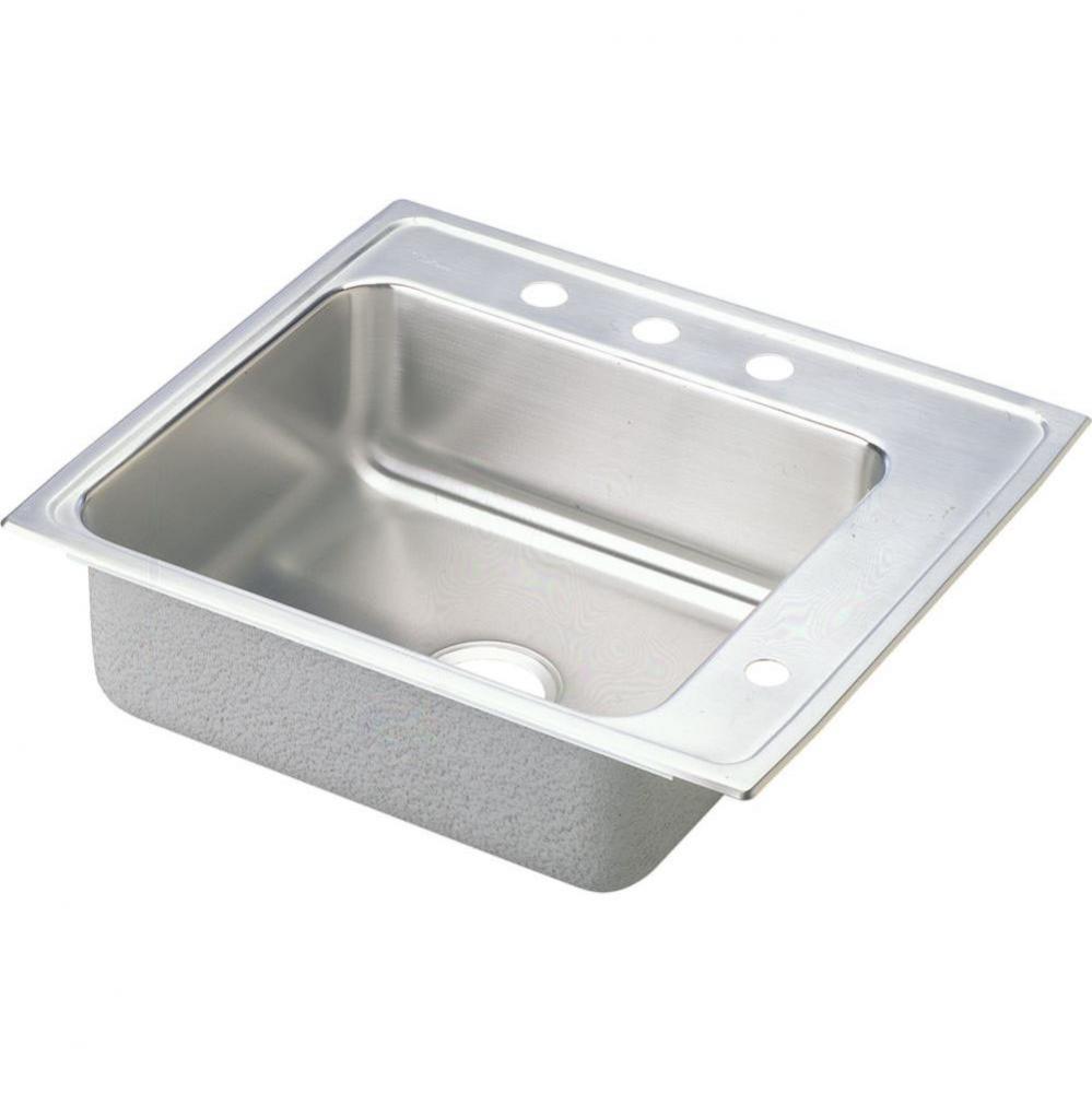 Lustertone Classic Stainless Steel 25'' x 22'' x 5'', Single Bowl Dr