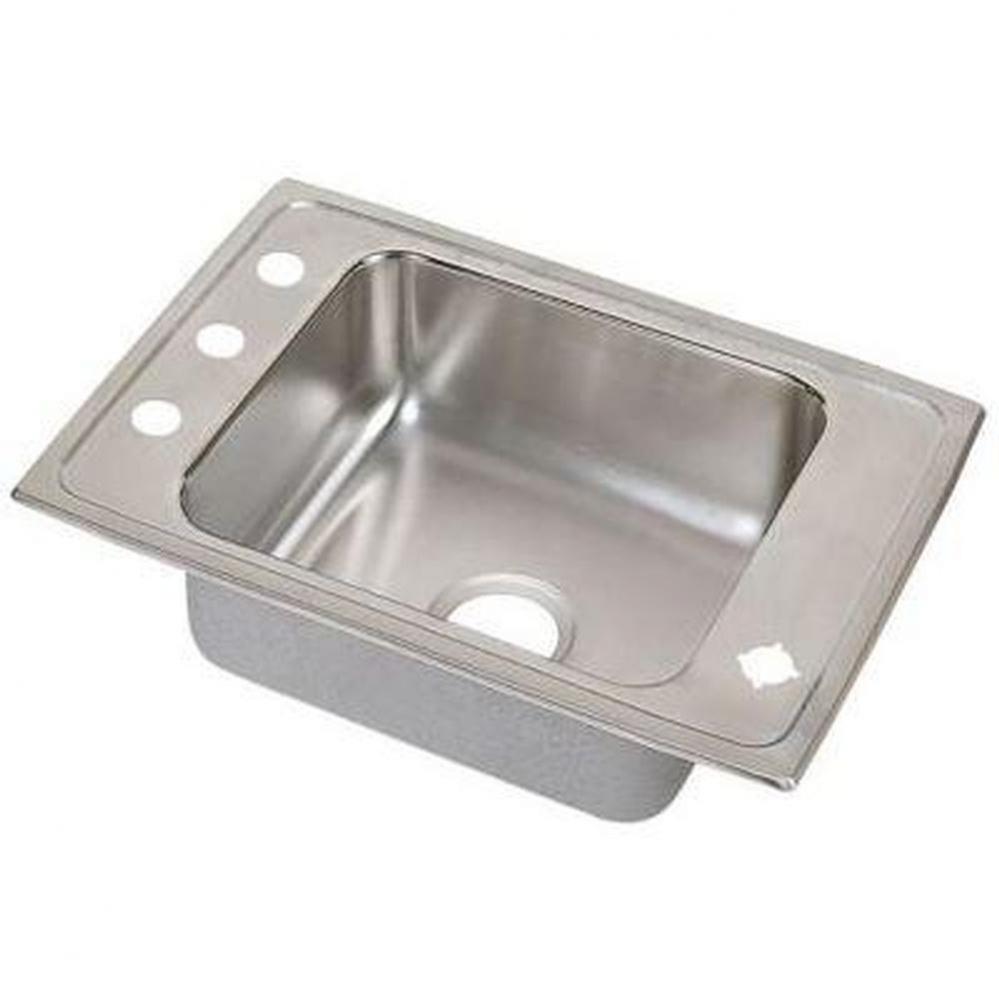 18 Gauge Stainless Steel 31'' x 19.5'' x 5'' Single Bowl Drop-in Sin