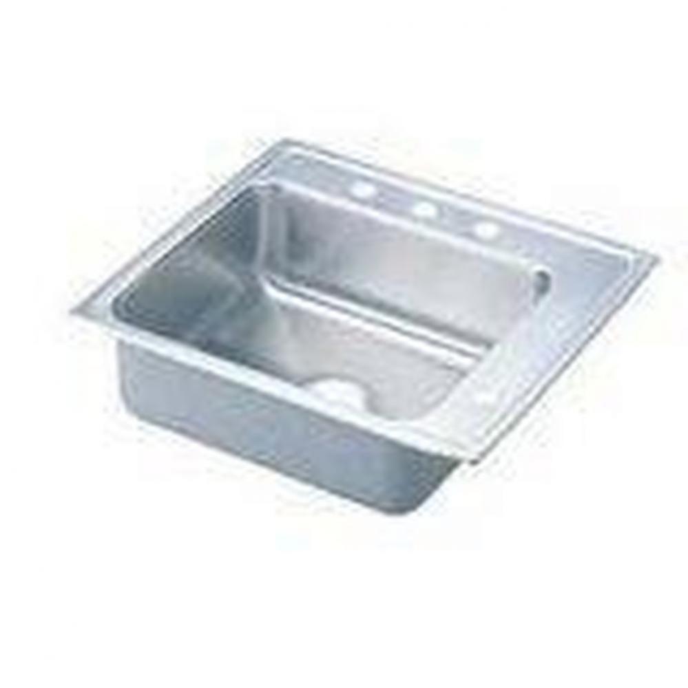 18 Gauge 22'' X 19.5'' X 5.5'' Single Bowl Sink