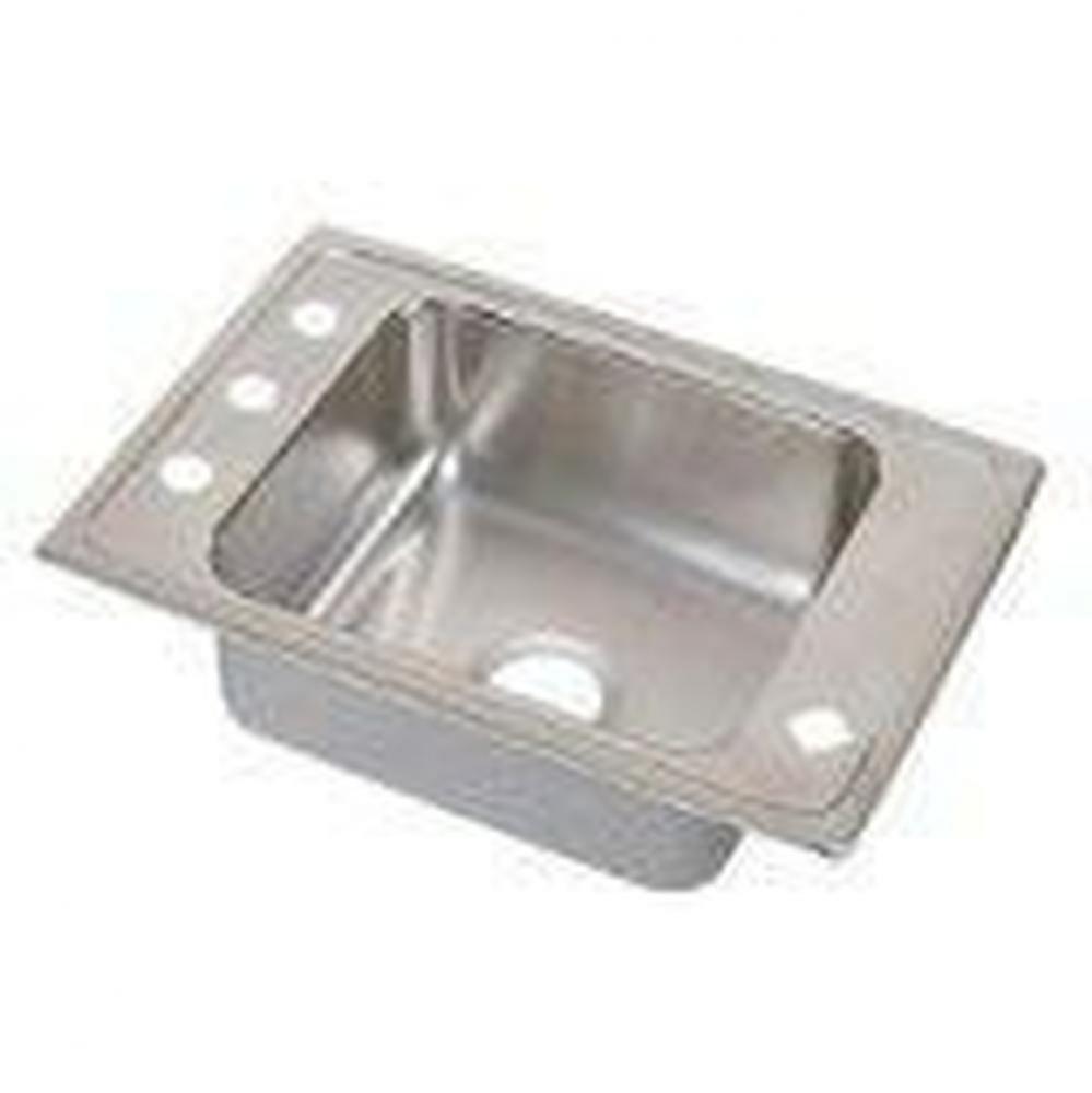 18 Gauge 25'' X 17'' X 7.625'' Single Bowl Sink