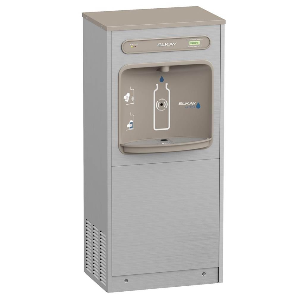 ezH2O Floor Standing Bottle Filling Station Filtered Refrigerated Stainless Steel
