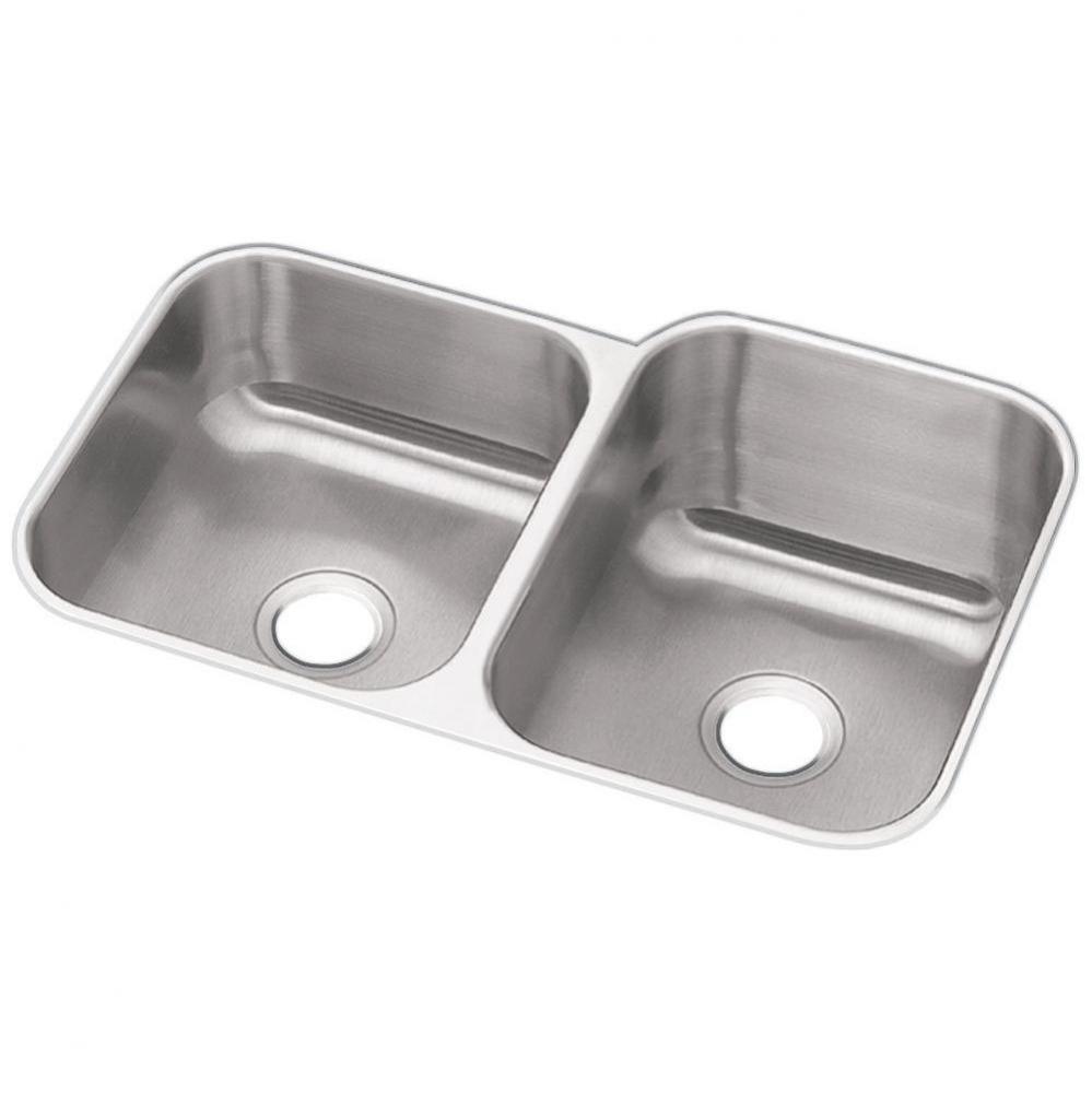 Dayton Stainless Steel 31-3/4'' x 20-1/2'' x 10'', 40/60 Double Bowl