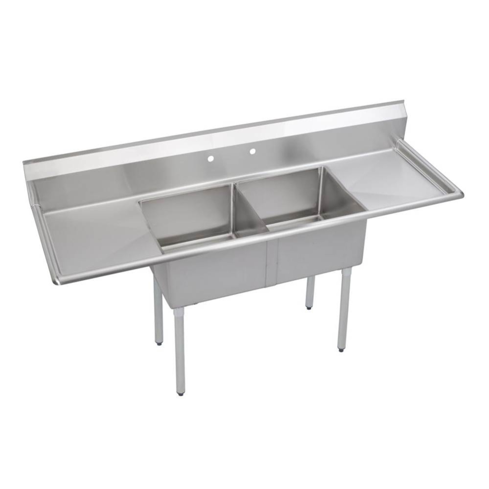 Dependabilt Stainless Steel 82'' x 25-13/16'' x 43-3/4'' 18 Gauge Tw