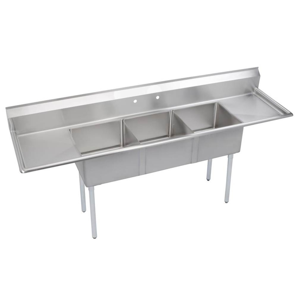Dependabilt Stainless Steel 104'' x 25-13/16'' x 43-3/4'' 18 Gauge T