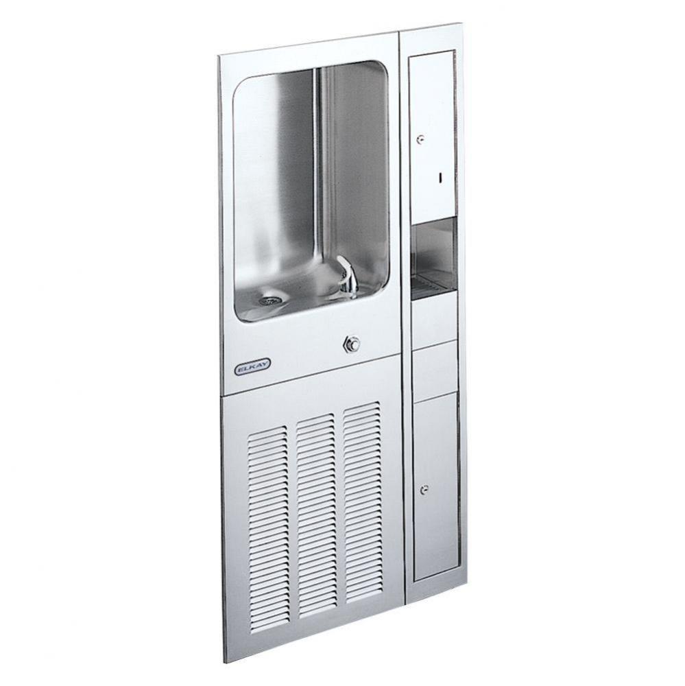 Cooler Wall Mount Fully Recessed Non-Filtered Refrigerated 12 GPH, Stainless