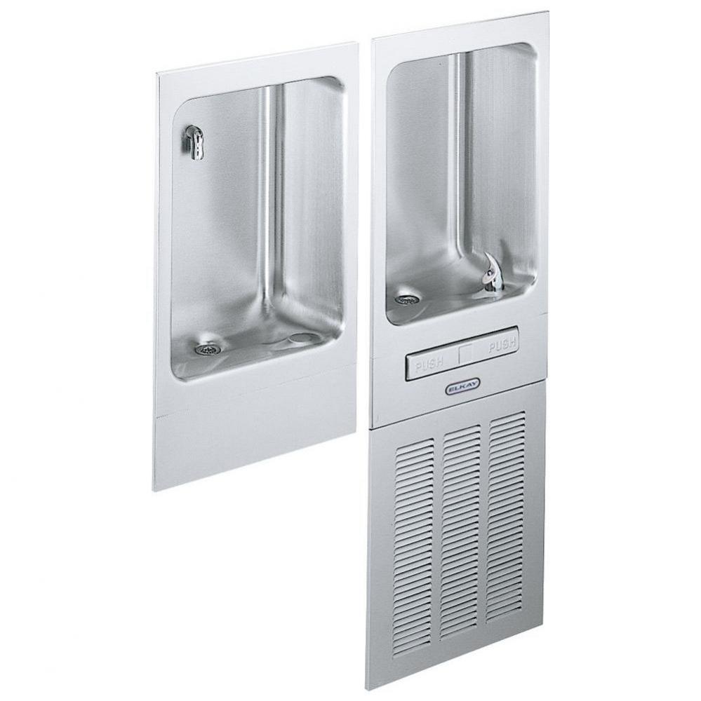 Cooler Wall Mount Fully Recessed Non-Filtered Refrigerated, Stainless