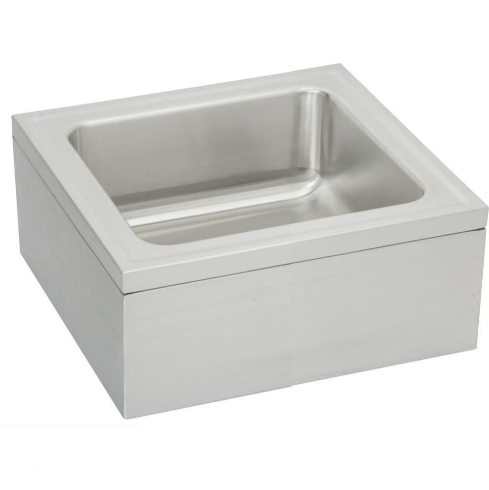 Stainless Steel 25'' x 23'' x 8'' Single Bowl, Floor Mount Service S