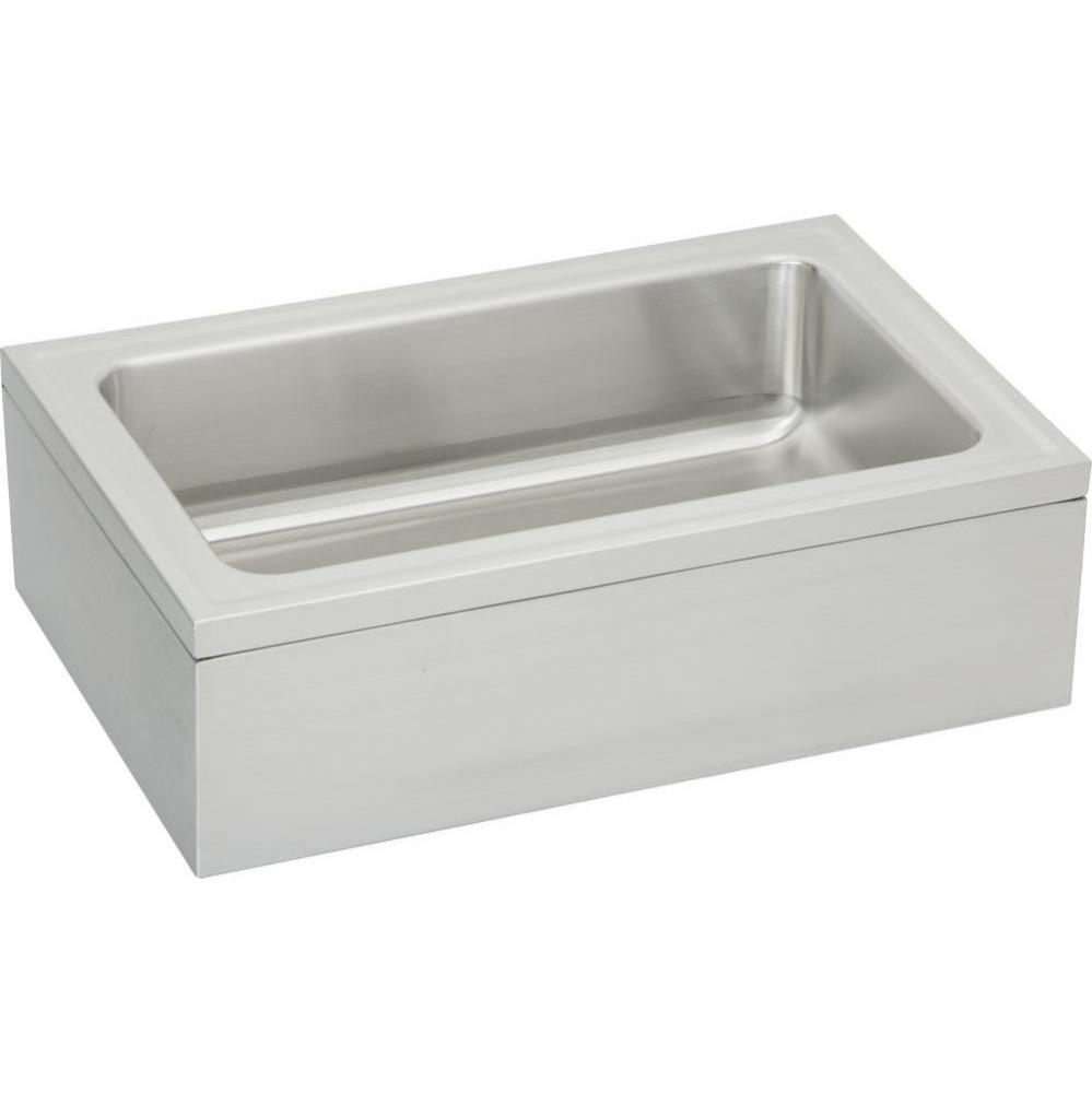 Stainless Steel 33'' x 21'' x 8'' Single Bowl, Floor Mount Service S