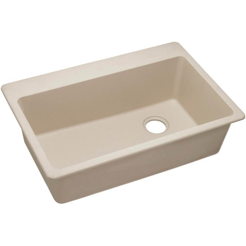 Quartz Classic 33'' x 22'' x 9-1/2'', Single Bowl Drop-in Sink, Putt