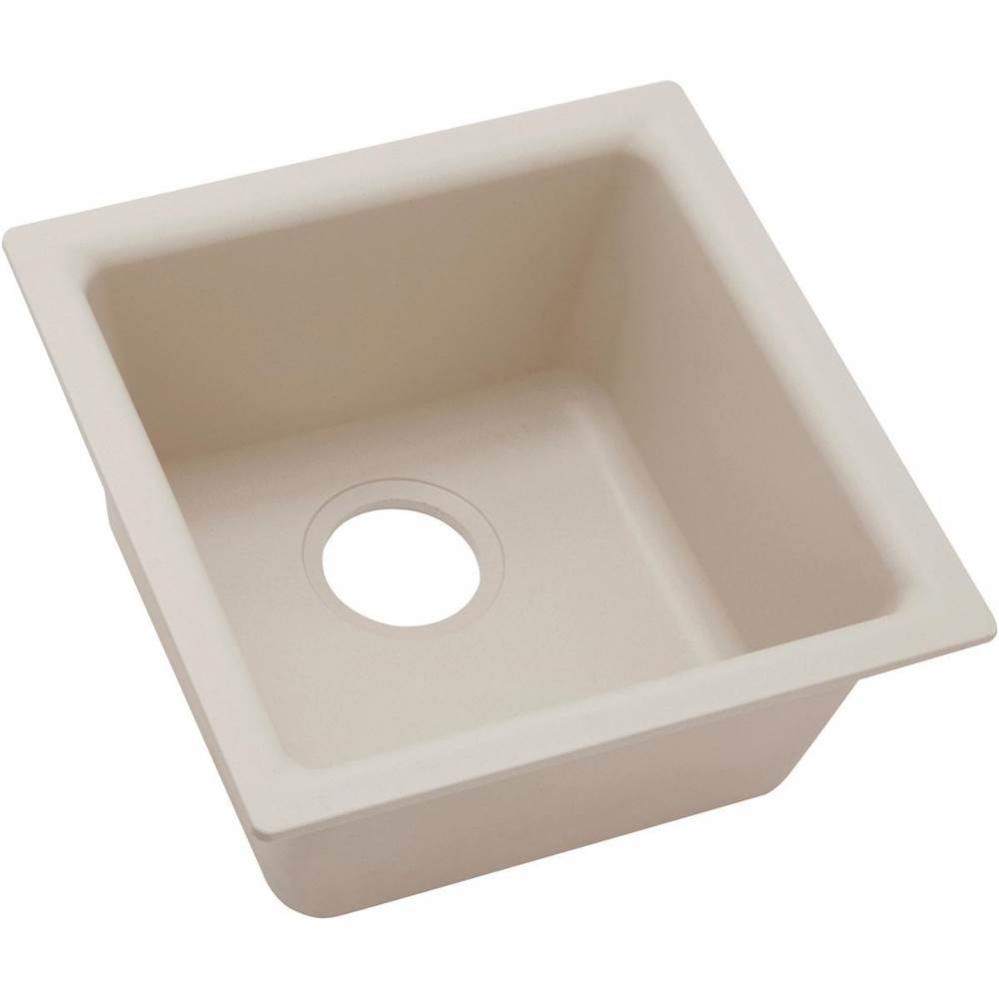 Quartz Classic 15-3/4'' x 15-3/4'' x 7-11/16'', Single Bowl Dual Mou