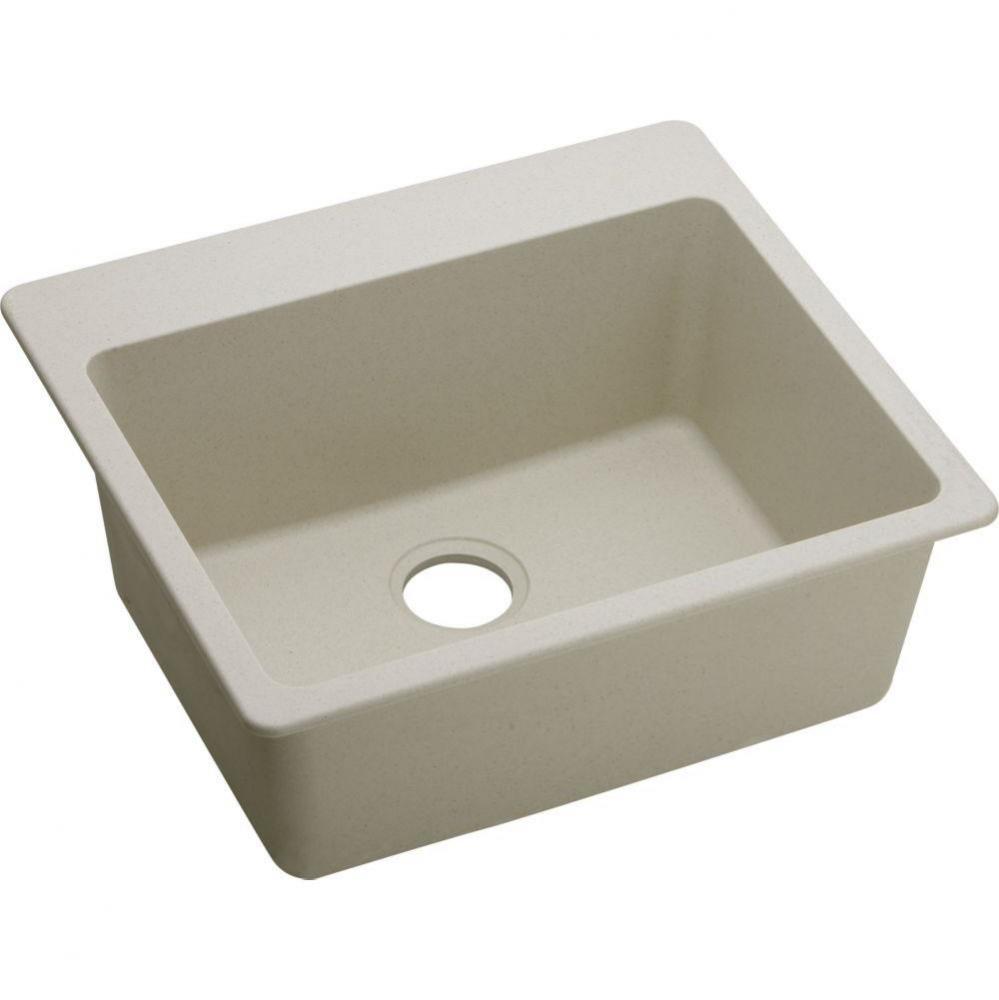 Quartz Classic 25'' x 22'' x 9-1/2'', Single Bowl Drop-in Sink, Bisq