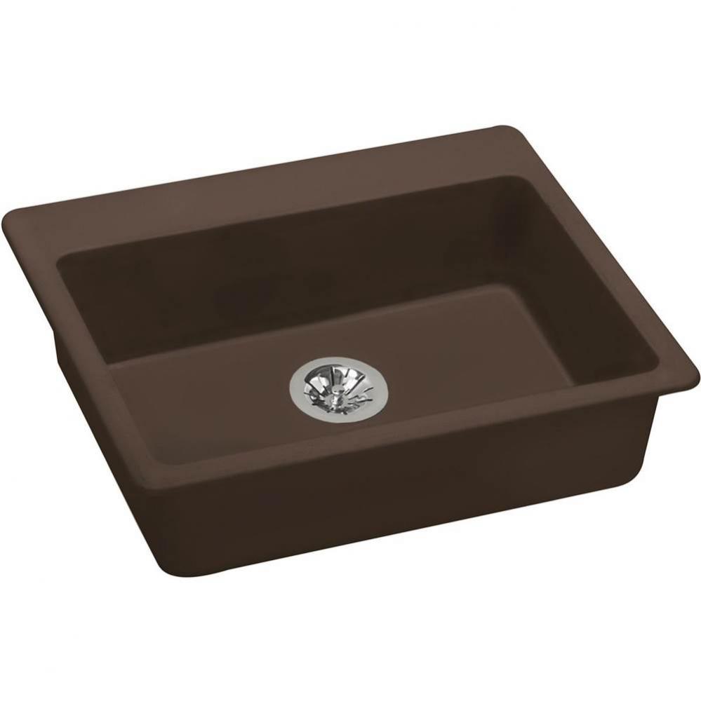 Quartz Classic 25'' x 22'' x 5-1/2'', Single Bowl Drop-in ADA Sink w