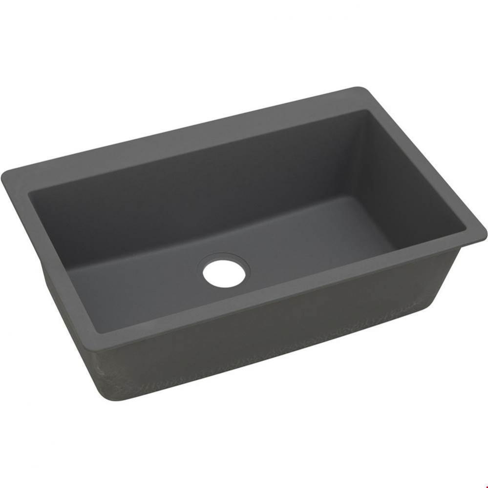 Quartz Classic 33'' x 20-7/8'' x 9-7/16'' Single Bowl Drop-in Sink,