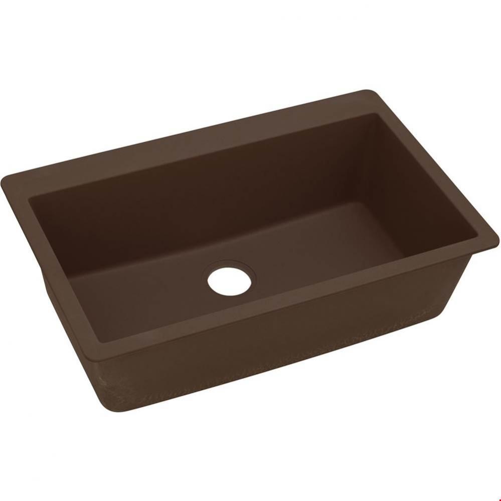Quartz Classic 33'' x 20-7/8'' x 9-7/16'' Single Bowl Drop-in Sink,