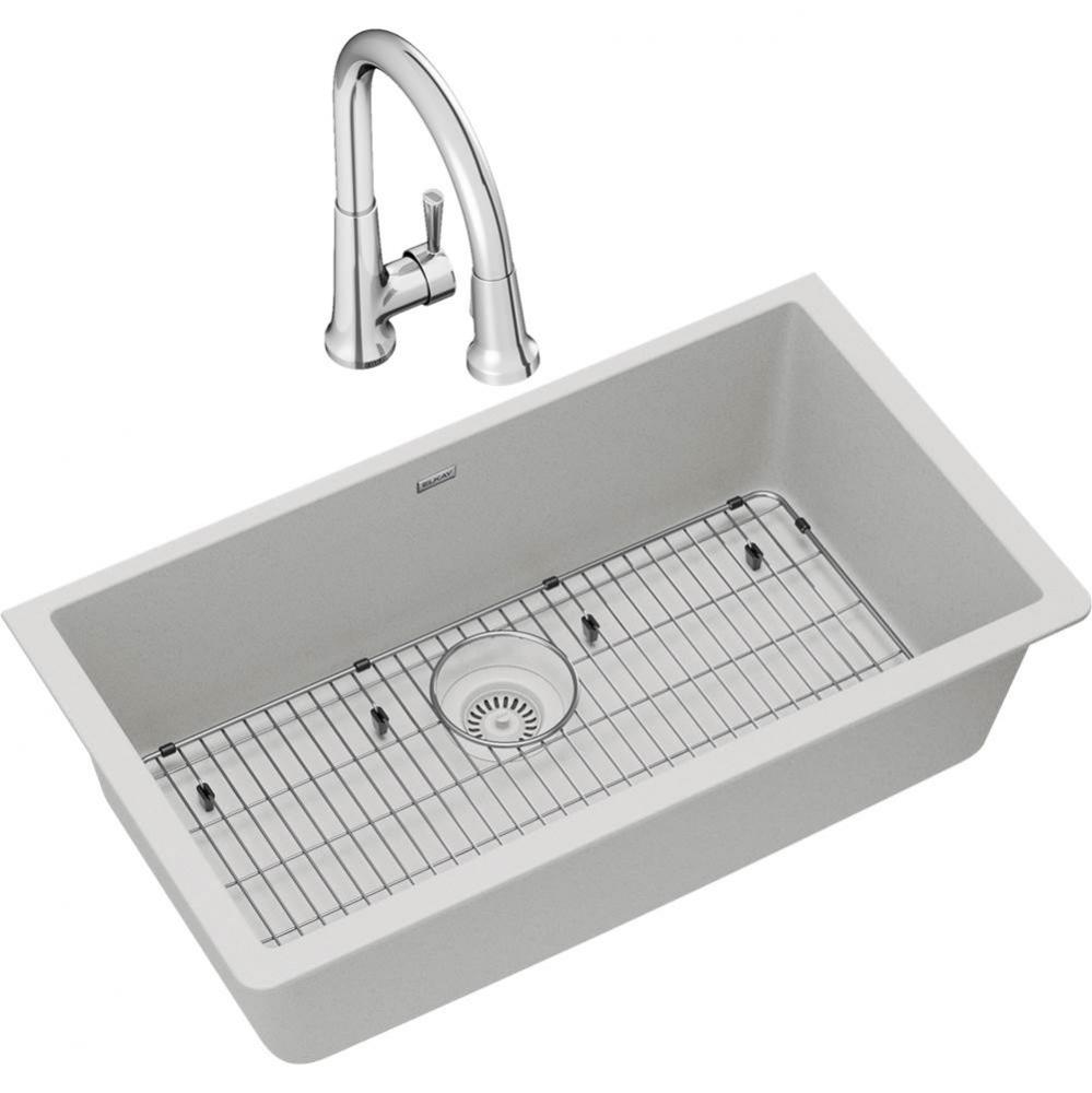 Quartz Classic 33'' x 18-7/16'' x 9-7/16'', Single Bowl Undermount S