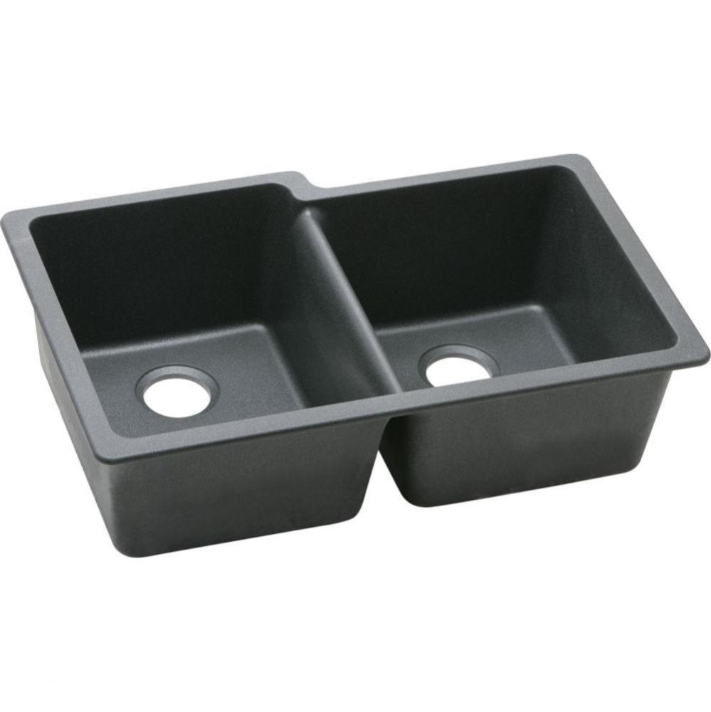 Quartz Classic 33'' x 20-1/2'' x 9-1/2'' Double Bowl Undermount Sink