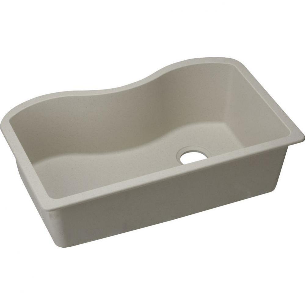 Quartz Classic 33'' x 20'' x 9-1/2'', Single Bowl Undermount Sink, B